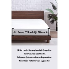 Latte Tekstil Renkli Pamuklu Havlu Kumaş Fitted Lastikli Çarşaf Tek-Çift-Battal Ebat
