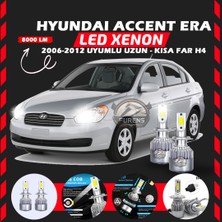 Furens Hyundai Accent Era 2006-2012 Uzun-Kısa Far Uyumlu Şimşek Etkili LED Xenon Performance Series H4