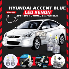 Furens Hyundai Accent Blue 2011-2021 Sis Farı Uyumlu Şimşek Etkili LED Xenon Performance Series H27