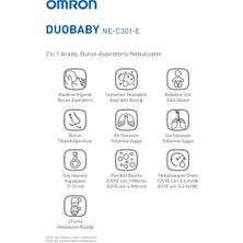 OMRON DuoBaby, Burun Aspiratörlü Alt ve Üst Solunum Yoluna Uygun Nebulizatör