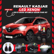 Furens Renault Kadjar 2015-2020 Uzun Far Uyumlu Şimşek Etkili LED Xenon Light Series H7