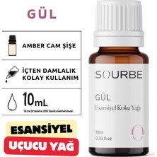 Sourbe Gül Esansiyel Uçucu Koku Yağı Buhurdanlık Yağı Ortam Oda Kokusu Difüzör Esansı Hobi Esansı 10ML