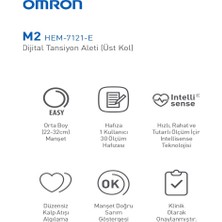 Omron M2 hafızalı (7143-E) Hafızalı Üst Koldan Ölçer Dijital Tansiyon Aleti