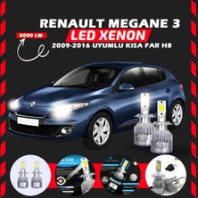 Furens Renault Megane 3 2009-2016 Kısa Far Uyumlu Şimşek Etkili LED Xenon Performance Series H8