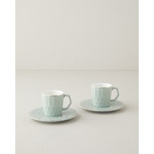 English Home Hestia New Bone China 4 Parça 2 Kişilik Kahve Fincan Takımı Yeşil