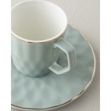 English Home Hestia New Bone China 4 Parça 2 Kişilik Kahve Fincan Takımı Yeşil