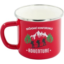 Orcamp Retro Emaye Kupa Bardak Adventure 330 cc Kırmızı