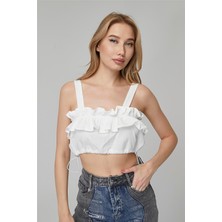 Home Store Lastikli Fırfır Bordürlü Büstiyer