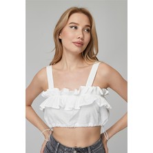 Home Store Lastikli Fırfır Bordürlü Büstiyer