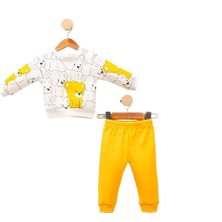 Nikuby Yeni Sezon Bear Detaylı Çıtçıtlı Bebek Alt Üst Takım