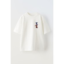 Youwinner Ninja Kaplumbagalar Facetasarım Baskılı Pamuk Beyaz Oversize T-Shirt