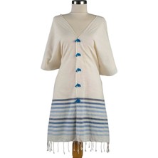 Dosimira Keçe Detaylı Pamuklu Plaj Elbisesi