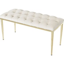 Gazzini Furniture BELLA Gold Bench Kapitoneli Chester Model Puf