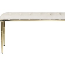 Gazzini Furniture BELLA Gold Bench Kapitoneli Chester Model Puf