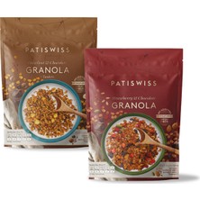 Patiswiss Çilek Çikolatalı ve Kakao Nibli,fındıklı,çikolatalı granola Set