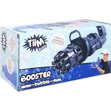 Minigun Silah Şeklinde Delikli Köpük Atan Bubble Gun 19 cm Siyah