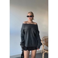 Vaggon Madonna Yaka Oversize Triko Kazak