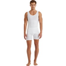 Erkek Korseli Beyaz Atlet C9T0N2O9