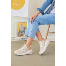 Stil Durağı 78157 Model Yeni Sezon Spor Ayakkabı Sneakers Bej.rose