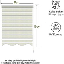 Mekstor Dilimli Geniş Pliseli Krem Zebra Perde