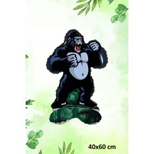 Pekshop Ayaklı Goril Folyo Balon Kendi Dik Durabilen Goril King Kong Balon