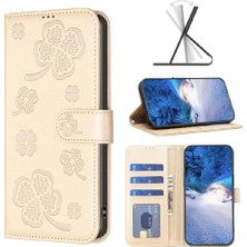 YH Mall Samsung Galaxy S23 5g Yonca Çiçek Pu Deri Kart Yuvaları Için Flip Case (Yurt Dışından)