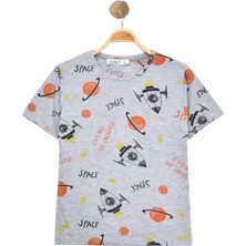 Fashion Junior Erkek Çocuk Uzay Metraj Baskı Tshirt