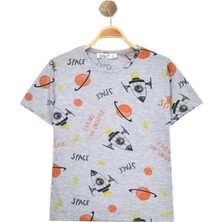 Fashion Junior Erkek Çocuk Uzay Metraj Baskı Tshirt