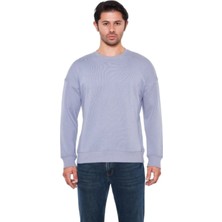 Leon One Erkek Basic Regular Fit 3 Iplik Şardonsuz Çelik Interlok Sweatshirt