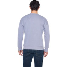 Leon One Erkek Basic Regular Fit 3 Iplik Şardonsuz Çelik Interlok Sweatshirt