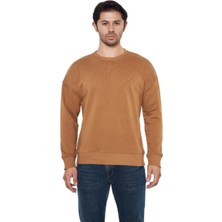 Leon One Erkek Basic Regular Fit 3 Iplik Şardonsuz Çelik Interlok Sweatshirt