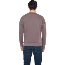 Leon One Erkek Basic Regular Fit 3 Iplik Şardonsuz Çelik Interlok Sweatshirt