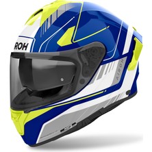 Aıroh Spark 2 Chrono Blue Yellow Gloss Kask