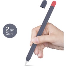 Forestl Digital Apple Pencil Için 2. Nesil Dokunmatik Kalem Koruyucu Kılıf Kontrast Renk Stylus Kalem Silikon Kılıf (Yurt Dışından)