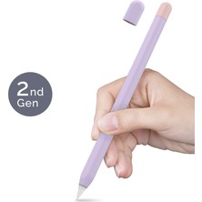 Forestl Digital Ahastyle PT65-2 Apple Pencil Için 2. Nesil Dokunmatik Kalem Koruyucu Kılıf Kontrast Renk Stylus Kalem Silikon Kılıf (Yurt Dışından)