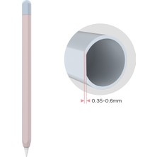 Forestl Digital Ahastyle PT65-2 Apple Pencil 2. Nesil Için Silikon Kılıf , Kontrast Renkli Stylus Pen Yumuşak Koruyucu Kapak (Yurt Dışından)