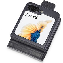 Cool-M Samsung Galaxy Z Flip6 5g Rfıd Engelleme Kart Yuvası Pu Deri Kapak (Yurt Dışından)