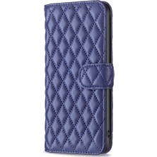 Cool-M Samsung Galaxy S24 Fe Eşkenar Dörtgen Izgara Deri Koruma Telefon Kılıfı (Yurt Dışından)