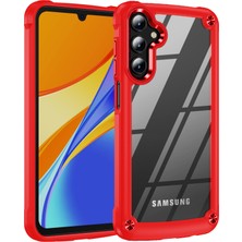 Cool-M Samsung Galaxy A55 5g Tpu Çerçeve Şeffaf Pc Arka Telefon Kapağı (Yurt Dışından)