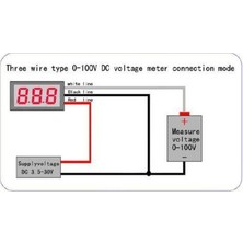 Koodmax 0.56'' 0-100V 3 Kablolu Dc Yeşil Voltmetre