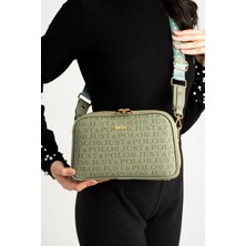 Just Polo Kadın Suya Dayanıklı Baskı Desenli 5 Bölmeli Postacı Omuz Çantası Tr3502