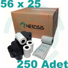 Nekosis 56MM X25M Termal Yazar Kasa Pos Kağıdı 250 Adet 1 Koli