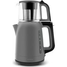 Karaca Mega Tea 1501 Cam Çay Makinesi Space Gray 1500 W