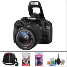 Canon Eos 100 D + 18-55 mm Lens Dslr Fotoğraf Makinesi (Çanta + 32 GB Sd Kart + Temizlik Kiti Hediyeli)