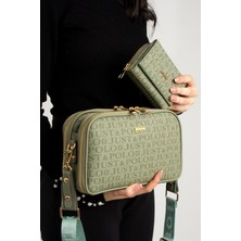 Just Polo Just Polo Kadın Suya Dayanıklı Baskı Desenli 5 Bölmeli Çapraz Çanta Omuz Çantası Ve Cüzdan Kombini Tr3502