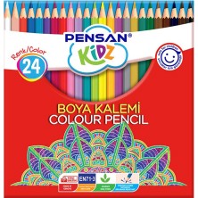 Pensan Kidz Kuru Boya 24 Renk Tam Boy