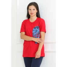 İlkimay The Nort Baskılı Tişört 1075 - Kırmızı