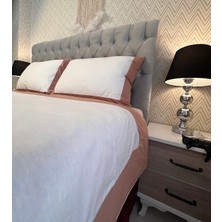 Calina Home Açık Kahve Beyaz Nevresim Takımı