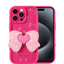 Forzacase iPhone 14 Pro ile Uyumlu Butterfly Serisi 3D Kelebek Figür Tasarımlı Silikon Kılıf