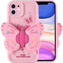 Forzacase iPhone 11 ile Uyumlu Butterfly Serisi 3D Kelebek Figür Tasarımlı Silikon Kılıf